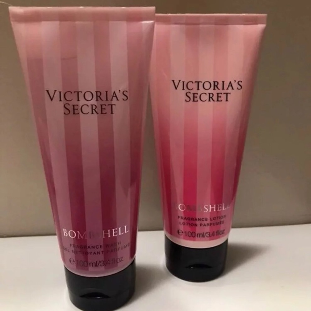 Bombshell body lotion and body wash